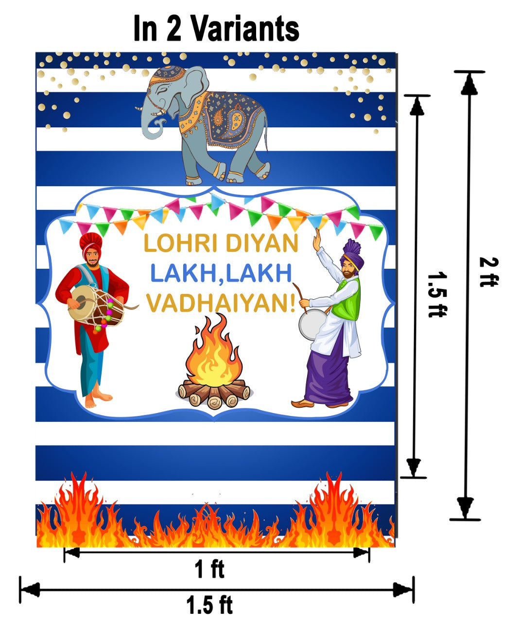 Lohri Party Welcome Board for Kids