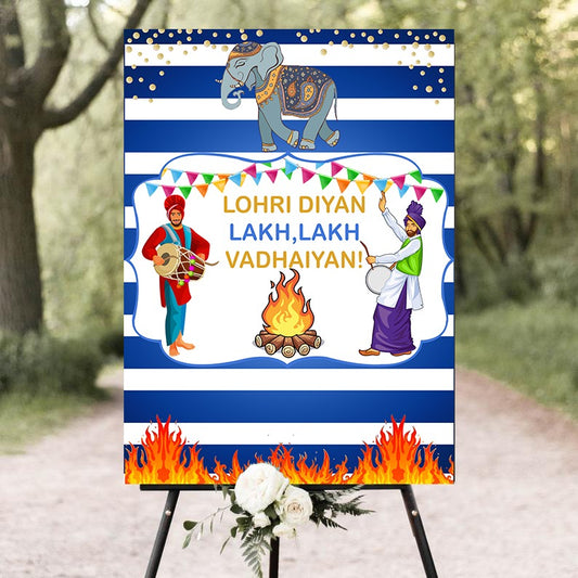Lohri Party Welcome Board for Kids