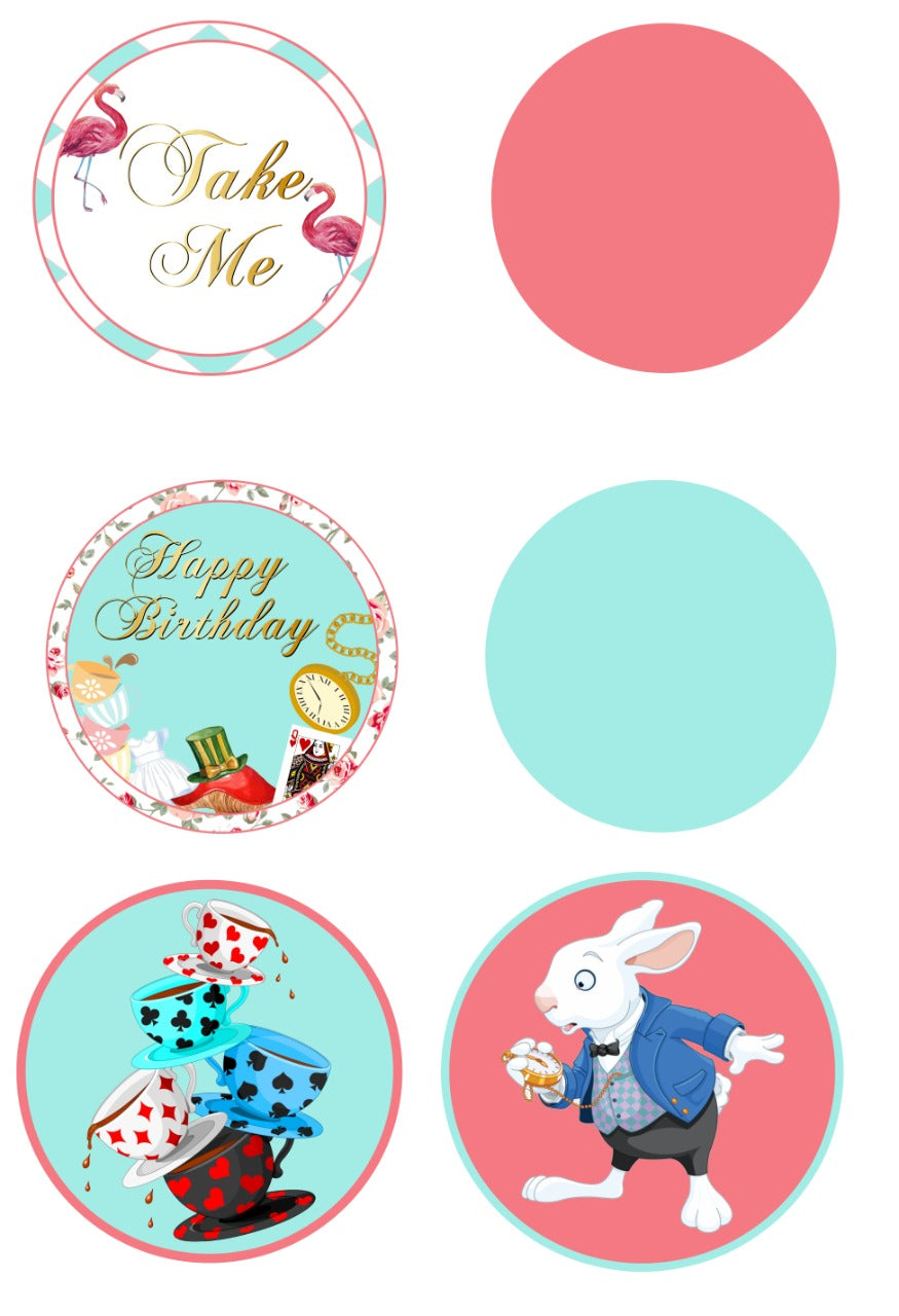 Alice Tea Party Theme Birthday Party Table Confetti