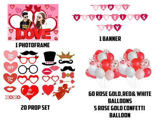 Valentine Photo booth And Decoration Set For Valentine Decoration Party