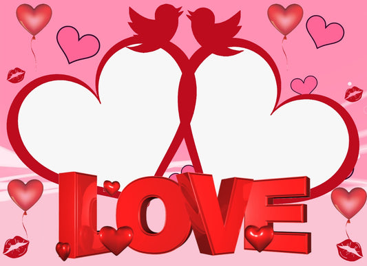 Valentine Day Selfie Photo Booth Frame For Photography