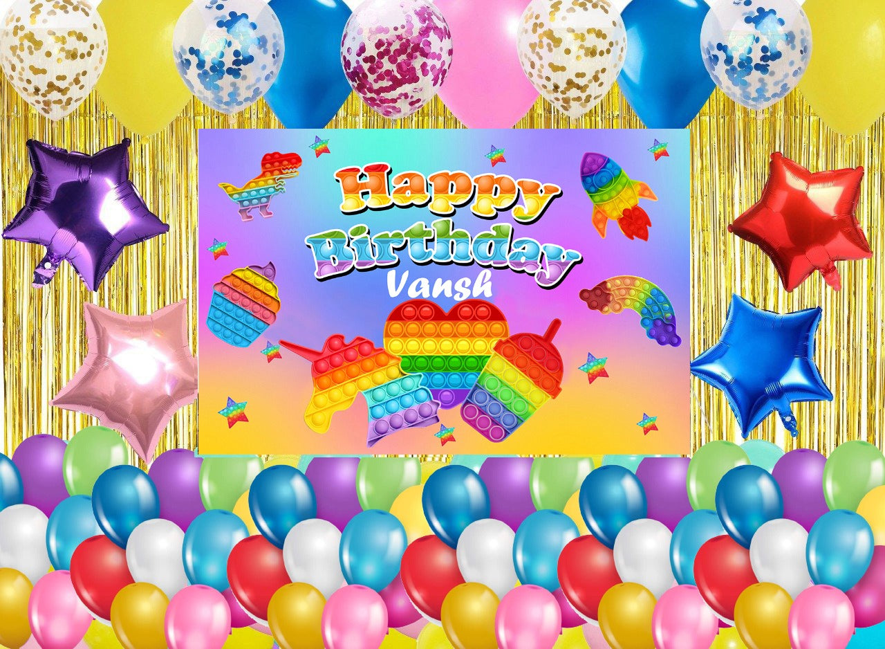Pop It Theme Birthday Party Complete Party Set