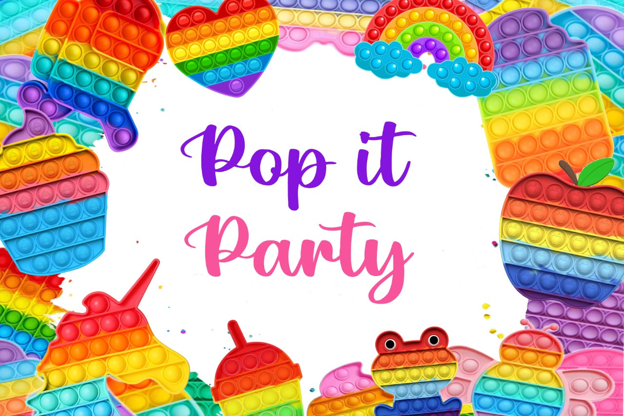Pop It Birthday Party Backdrop