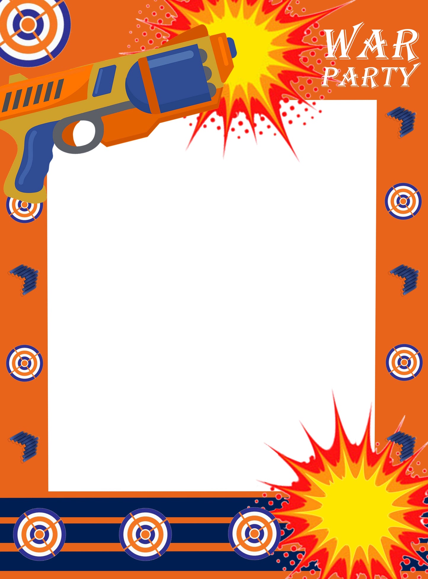 Battle Field -Birthday Party Selfie Photo Booth Frame