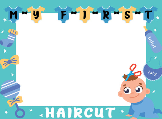 Mundan Ceremony My First Haircut Boys Photo Booth Picture Frame