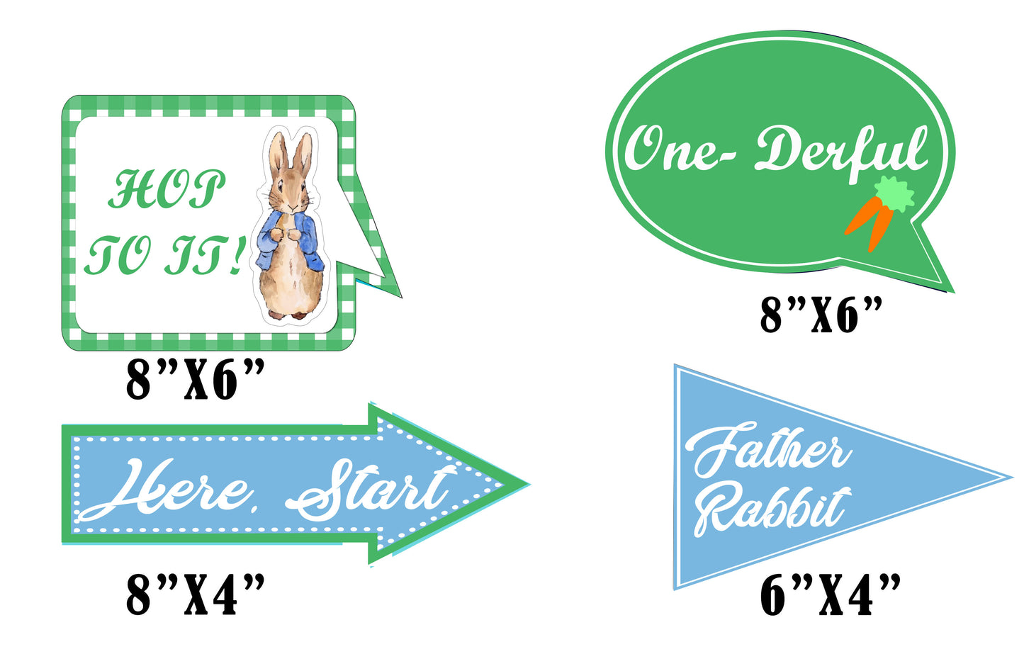 Some Bunny Is One Birthday Party Photo Booth Props Kit