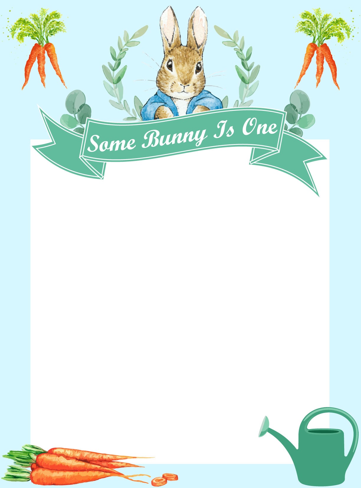 Some Bunny Is One Birthday Party Selfie Photo Booth Frame