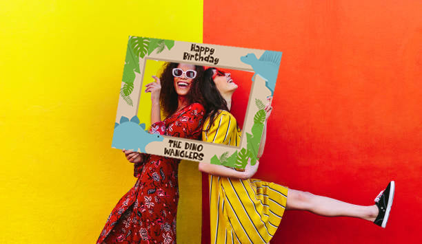 DINOSAUR THEME BIRTHDAY PARTY SELFIE PHOTO BOOTH FRAME