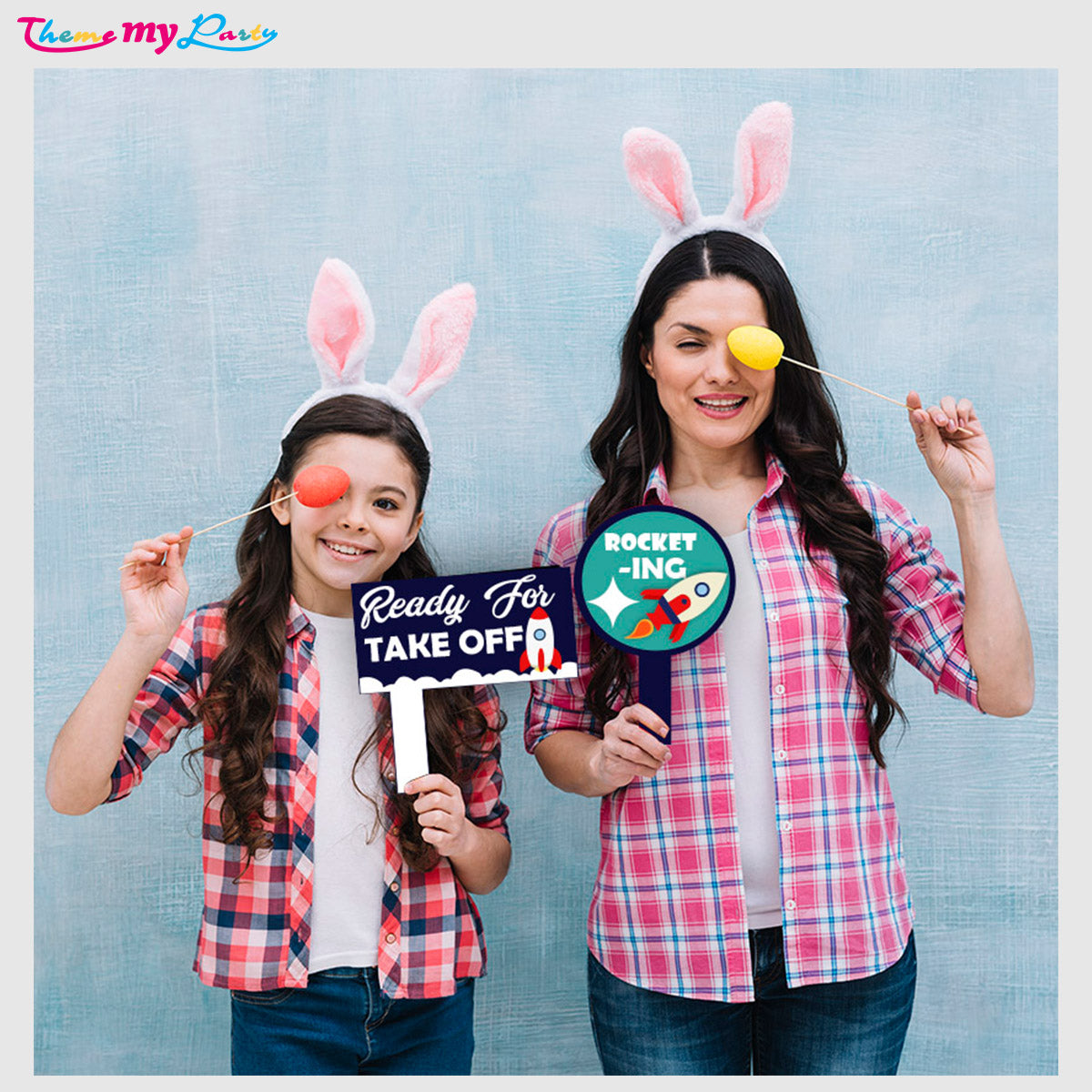 Space Theme Birthday Party Selfie Photo Booth Frame & Props
