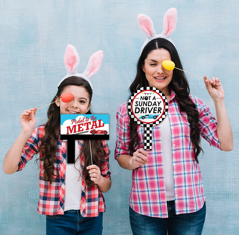 Cars Birthday Party Selfie Photo Booth Frame & Props