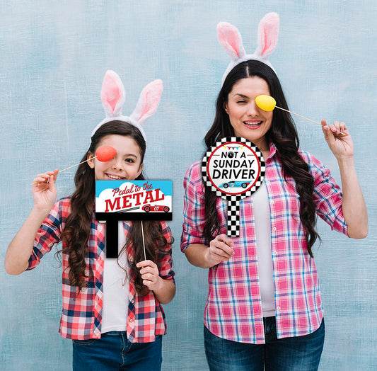 Cars Birthday Party Selfie Photo Booth Frame & Props