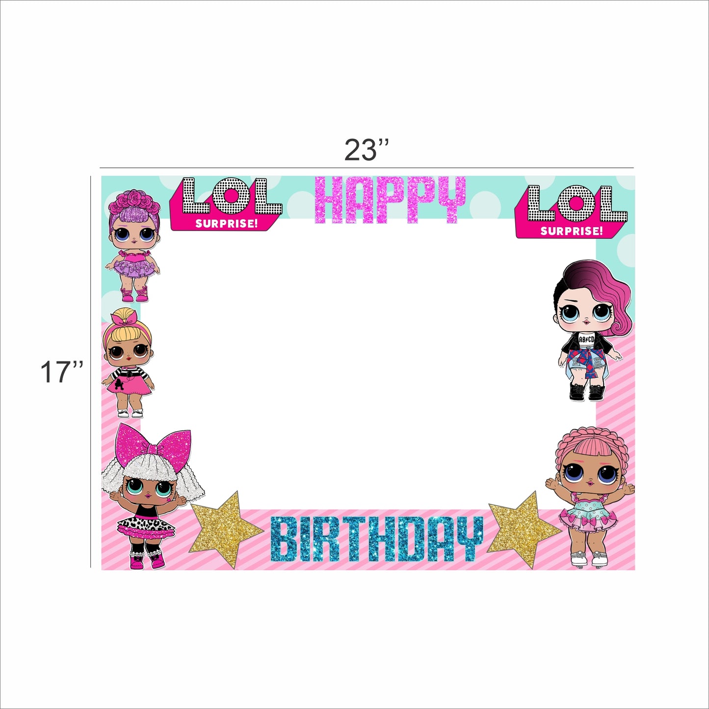 LOL Party Theme Birthday Party Selfie Photo Booth Frame
