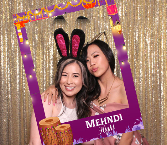Mehandi Theme Party Selfie Photo Booth Frame
