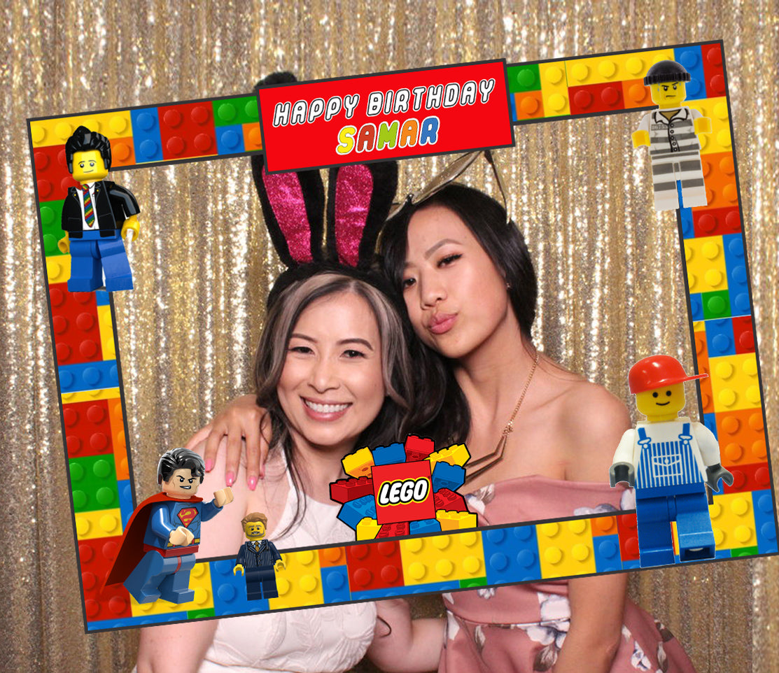 Lego Theme Birthday Party Selfie Photo Booth Frame