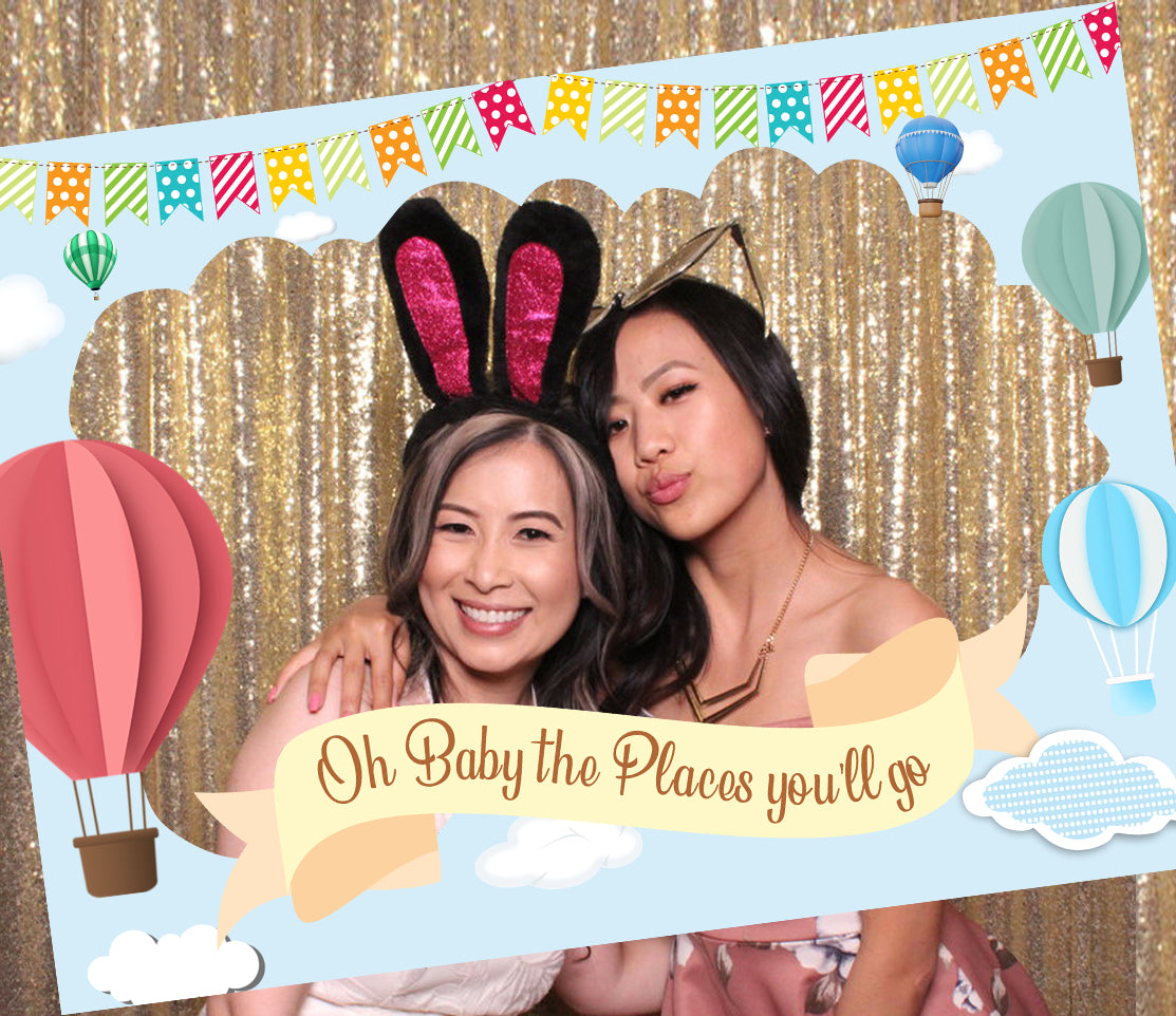 Hot Air Theme Birthday Party Selfie Photo Booth Frame