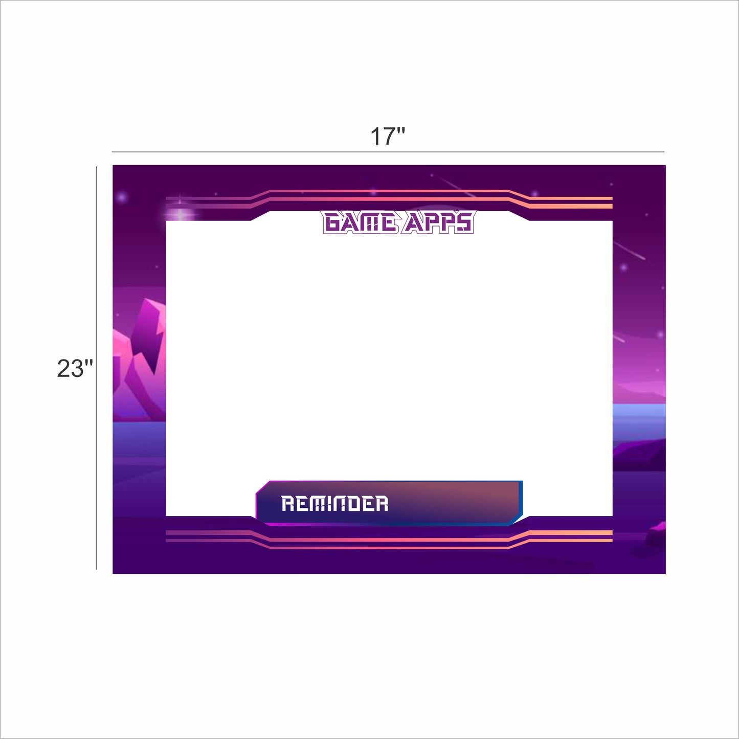 Gaming Theme Birthday Party Selfie Photo Booth Frame