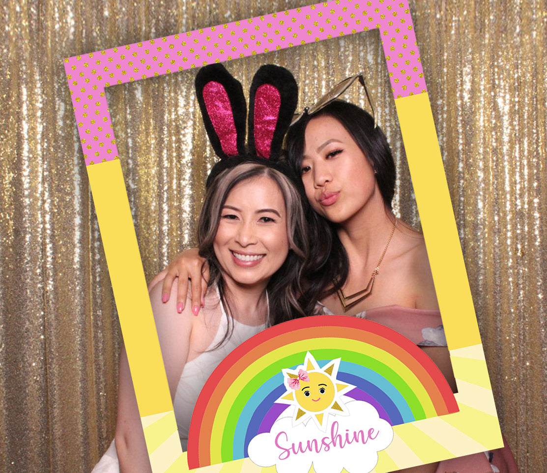 Sunshine Theme Birthday Party Selfie Photo Booth Frame & Props