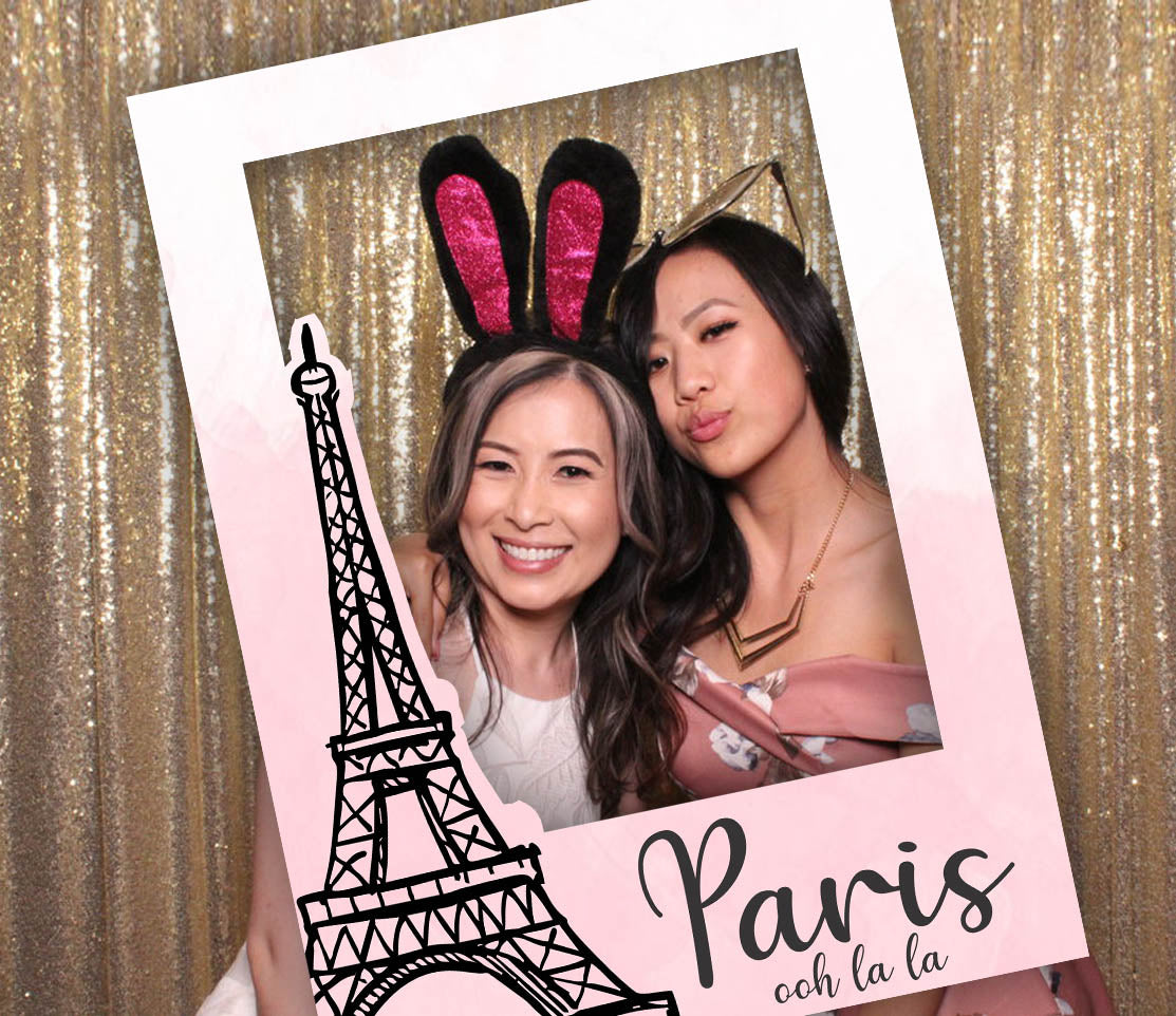 Oh La La Paris Theme Birthday Party Selfie Photo Booth Frame & Props