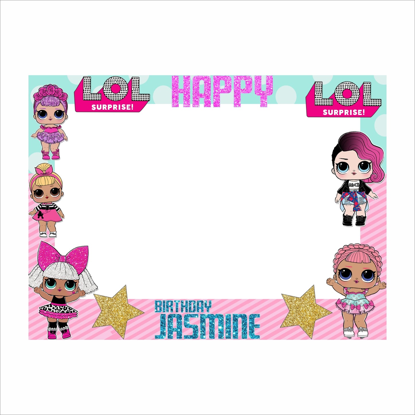 LOL Party Theme Birthday Party Selfie Photo Booth Frame