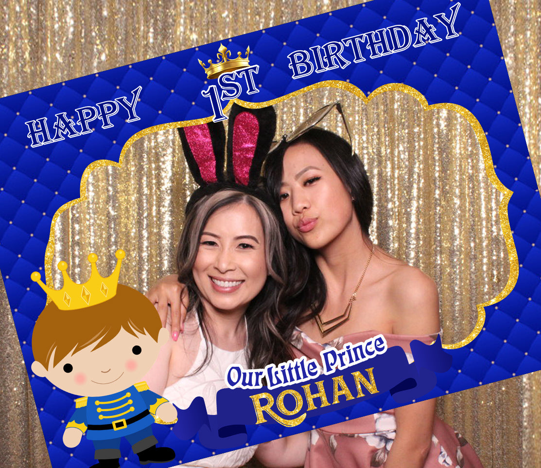 Prince Theme Birthday Party Selfie Photo Booth Frame