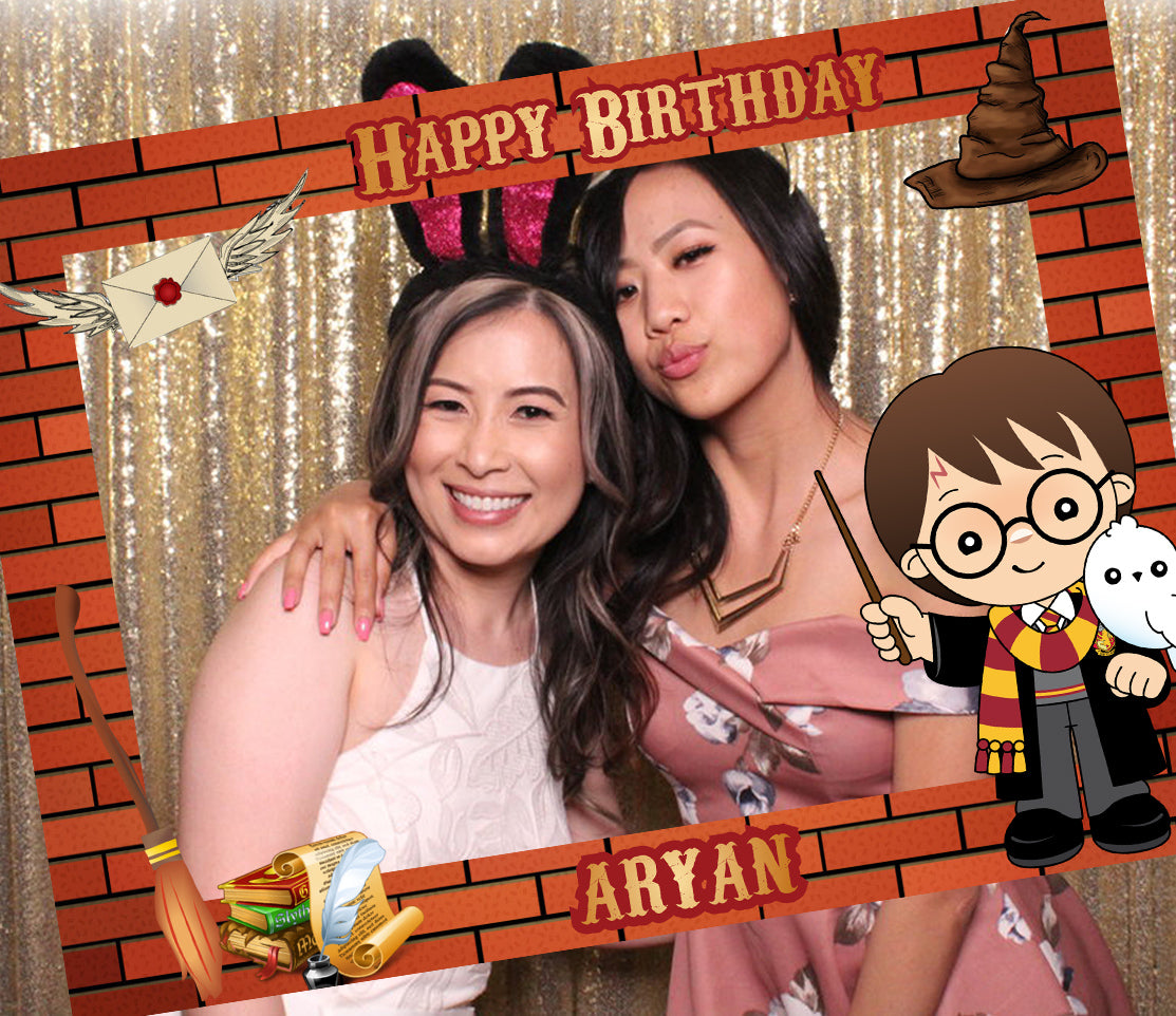 Harry Potter Theme Birthday Party Selfie Photo Booth Frame