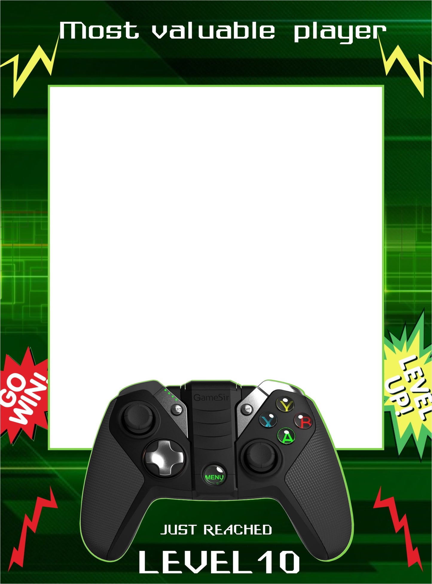 Gaming Theme Birthday Party Selfie Photo Booth Frame & Props
