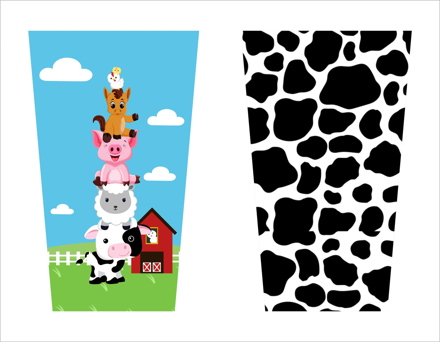 Barnyard Farm Theme Popcorn Box - Birthday Decoration - Pack Of 10
