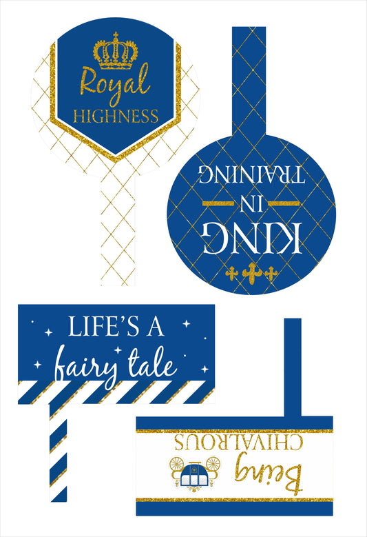 Prince Birthday Party Selfie Photo Booth Frame & Props