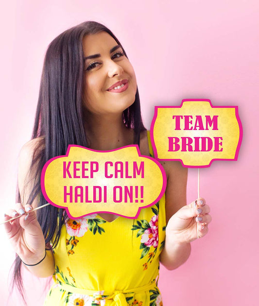 Haldi Ceremony Theme Party Photo Booth Props Kit