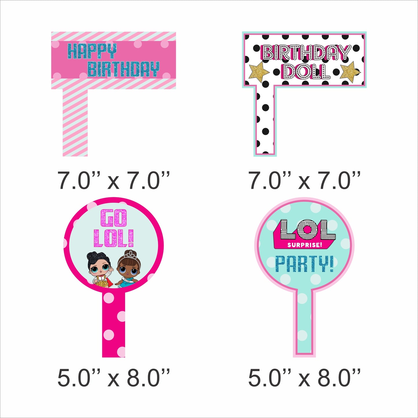 LOL Party Theme Birthday Party Selfie Photo Booth Frame