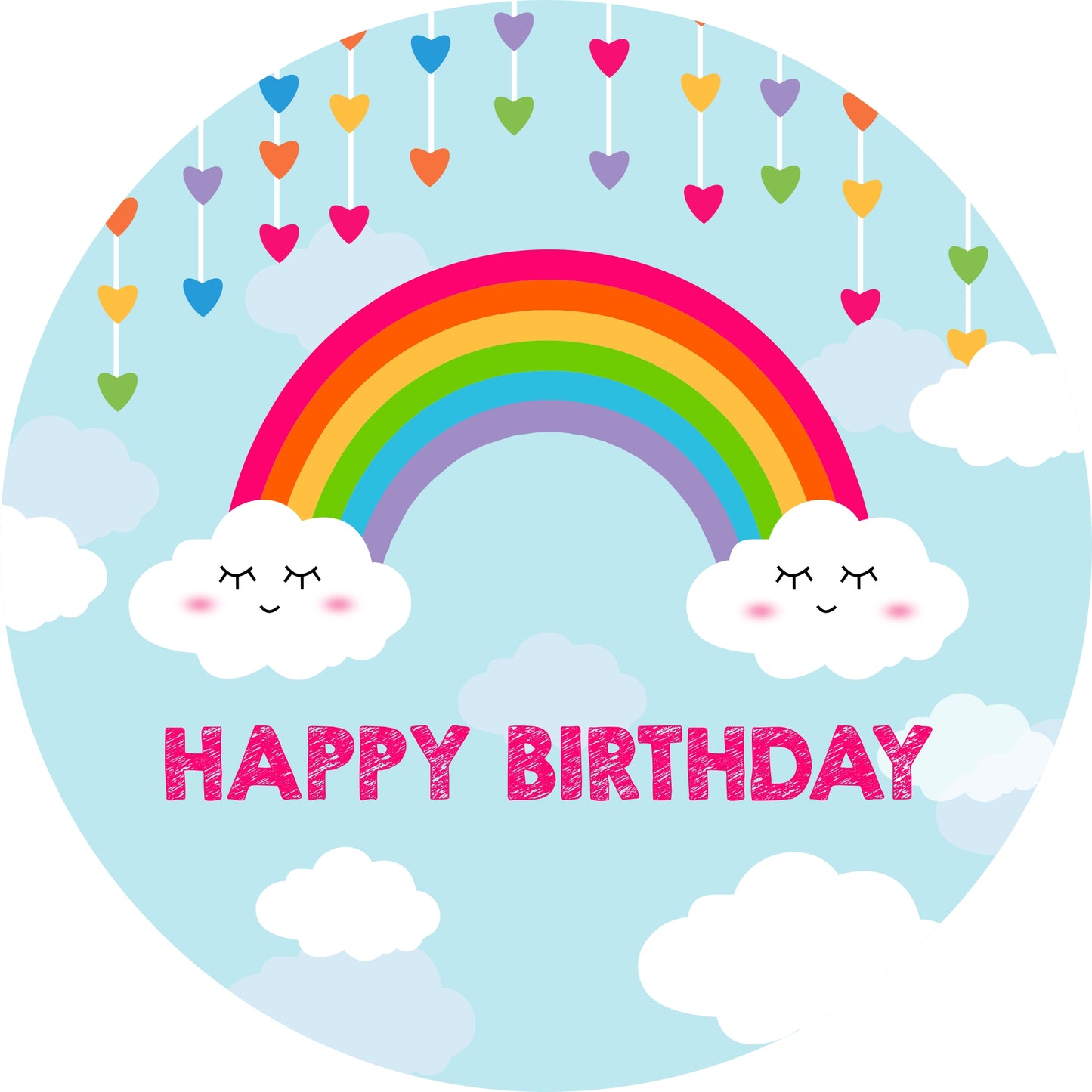 Rainbow Theme Birthday Party Backdrop