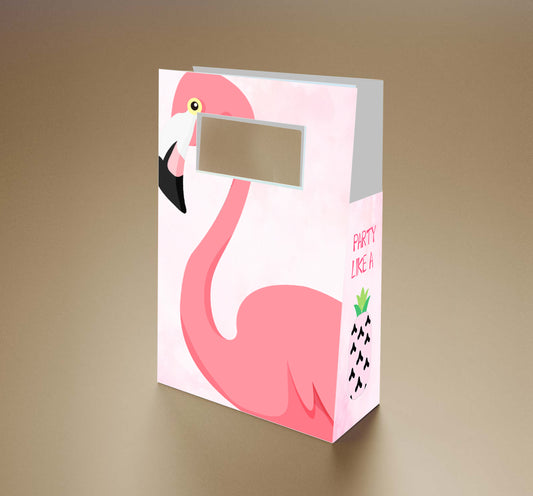 Let'S Flamingo Theme Based Favor Box/Return Gift Bag - Pack Of 6