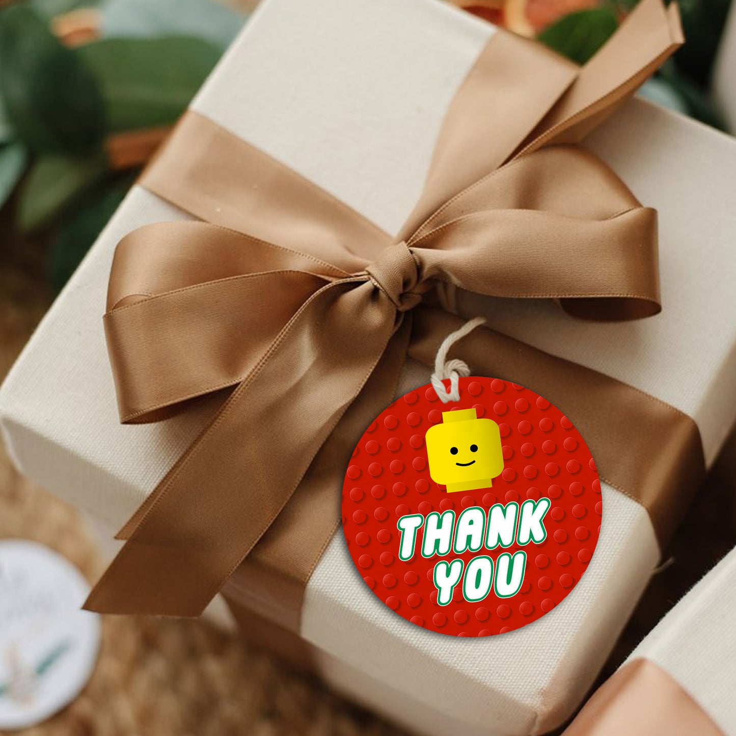 Lego Theme Birthday Party Thank You Gift Tags