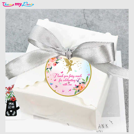 Butterflies & Fairies Theme Birthday Party Thank You Gift Tags