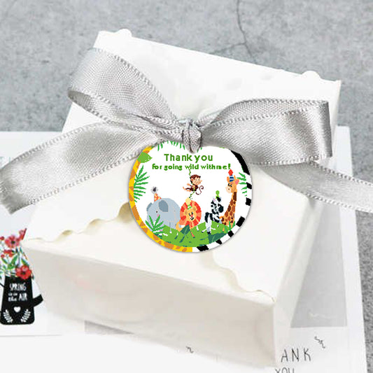 Jungle Theme Birthday Party Thank You Gift Tags