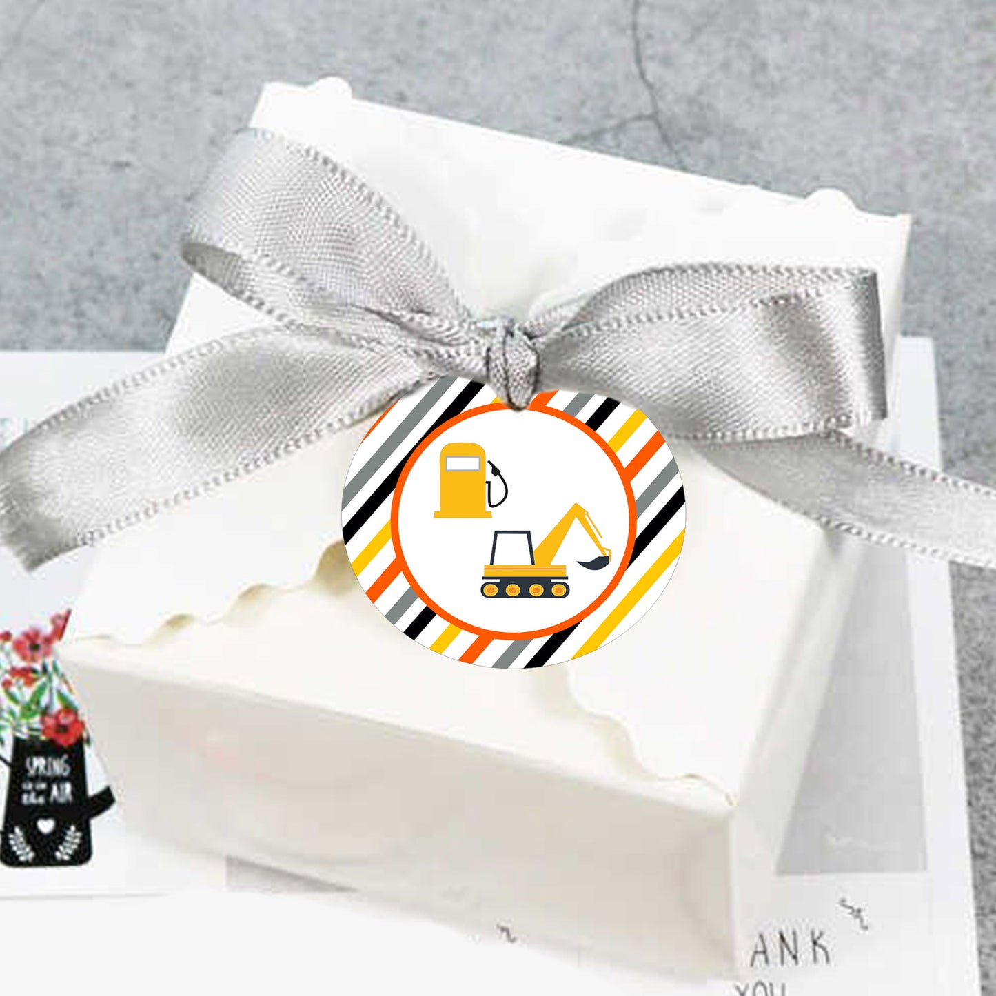 Construction Birthday Party Thank You Gift Tags