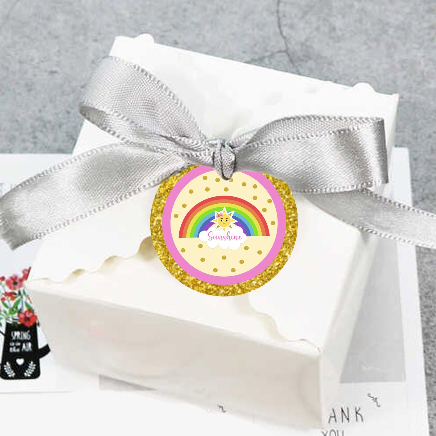 Sunshine Birthday Party Thank You Gift Tags