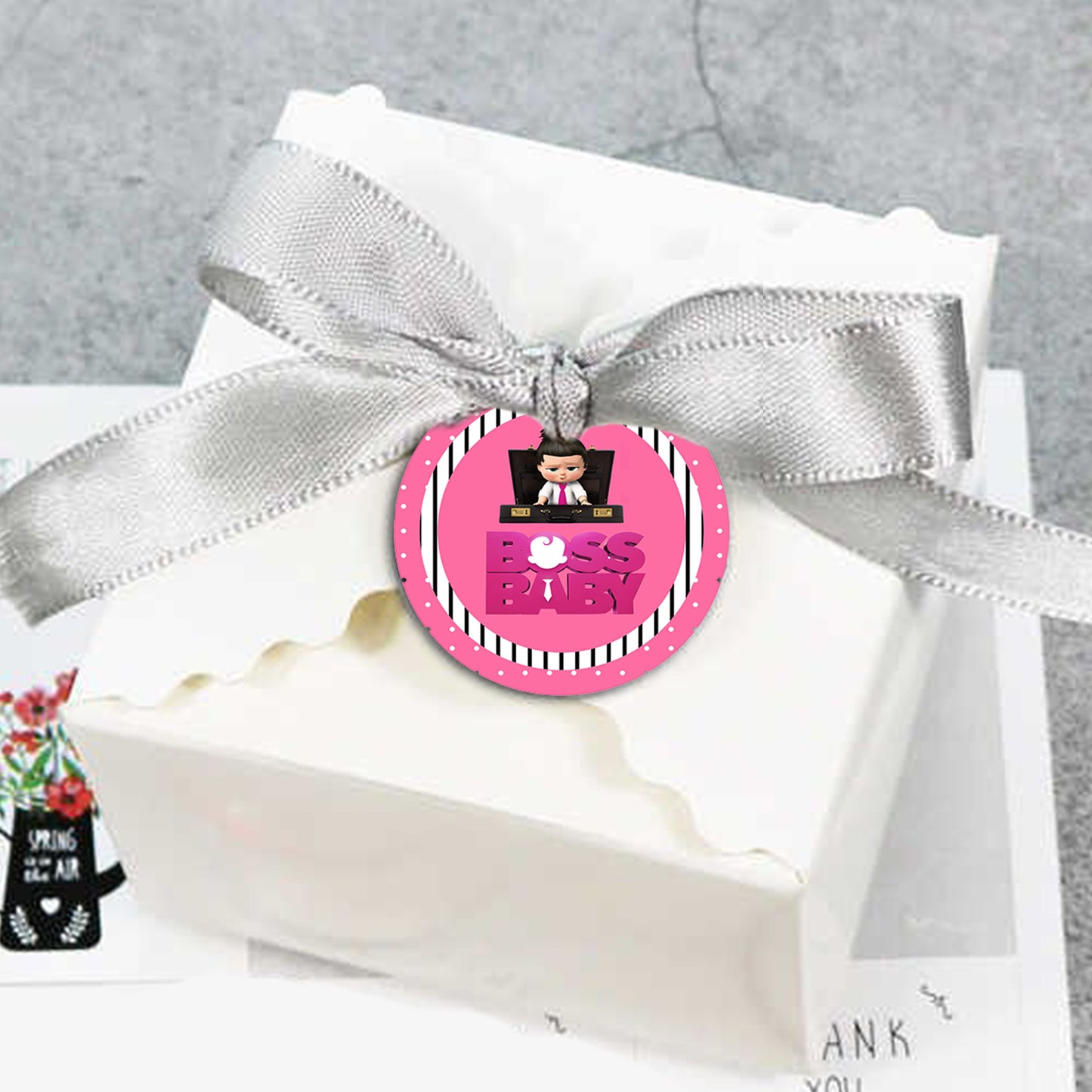 Boss Baby Girl Theme Birthday Party Thank You Gift Tags
