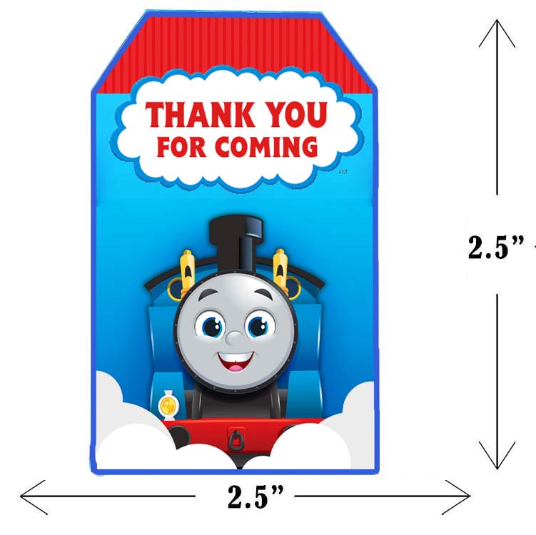 Thomas & Friends Theme Birthday Party Thank You Gift Tags