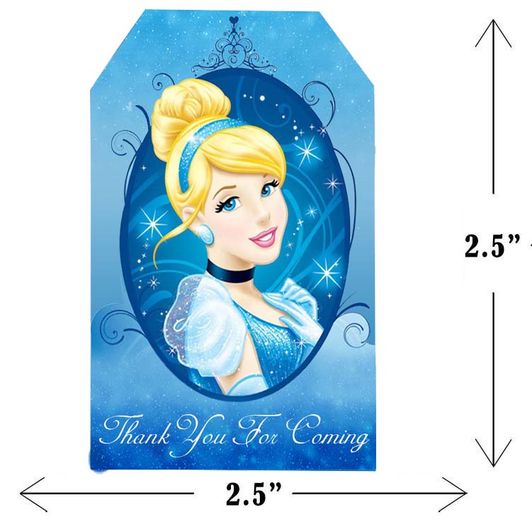 Cinderella Theme Birthday Party Thank You Gift Tags