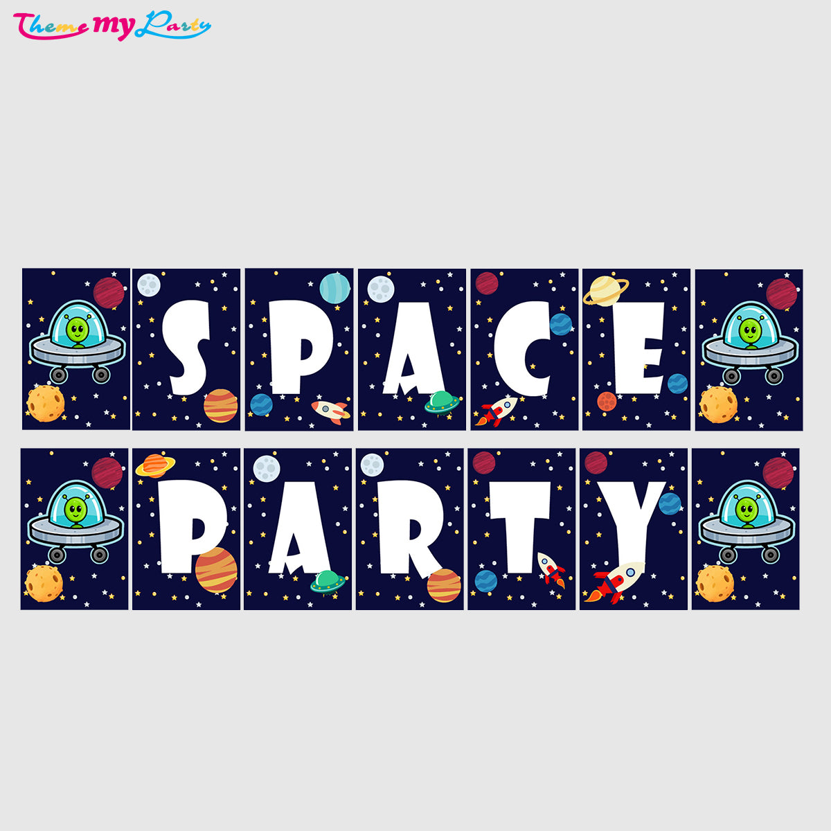 Space Theme Birthday Party Banner for Decoration