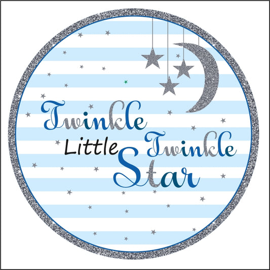 Twinkle Twinkle Little Star Theme Birthday Party Thank You Gift Tags