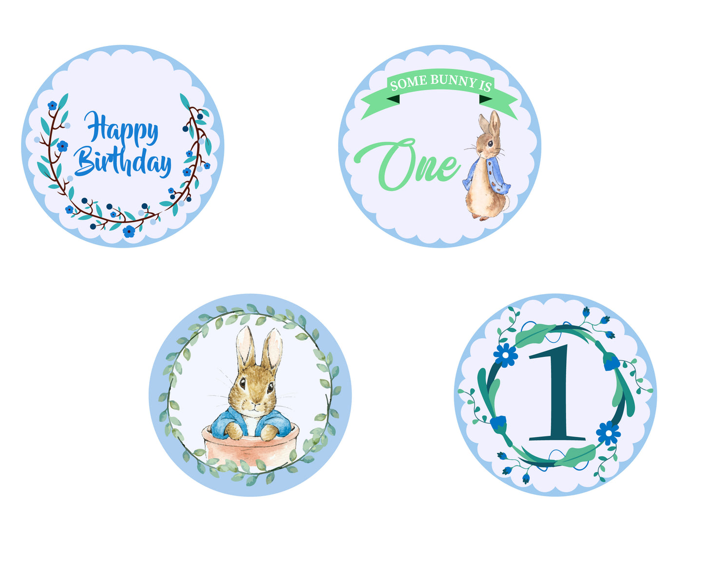 Some Bunny Is One Birthday Party Paper Decorative Straws