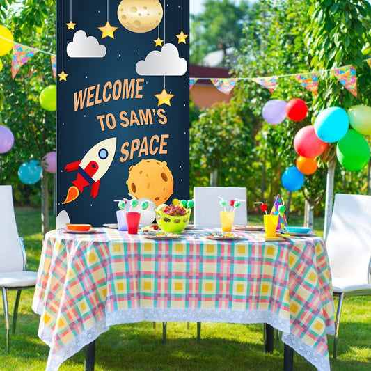 Space Customized Welcome Banner Roll up Standee (with stand)