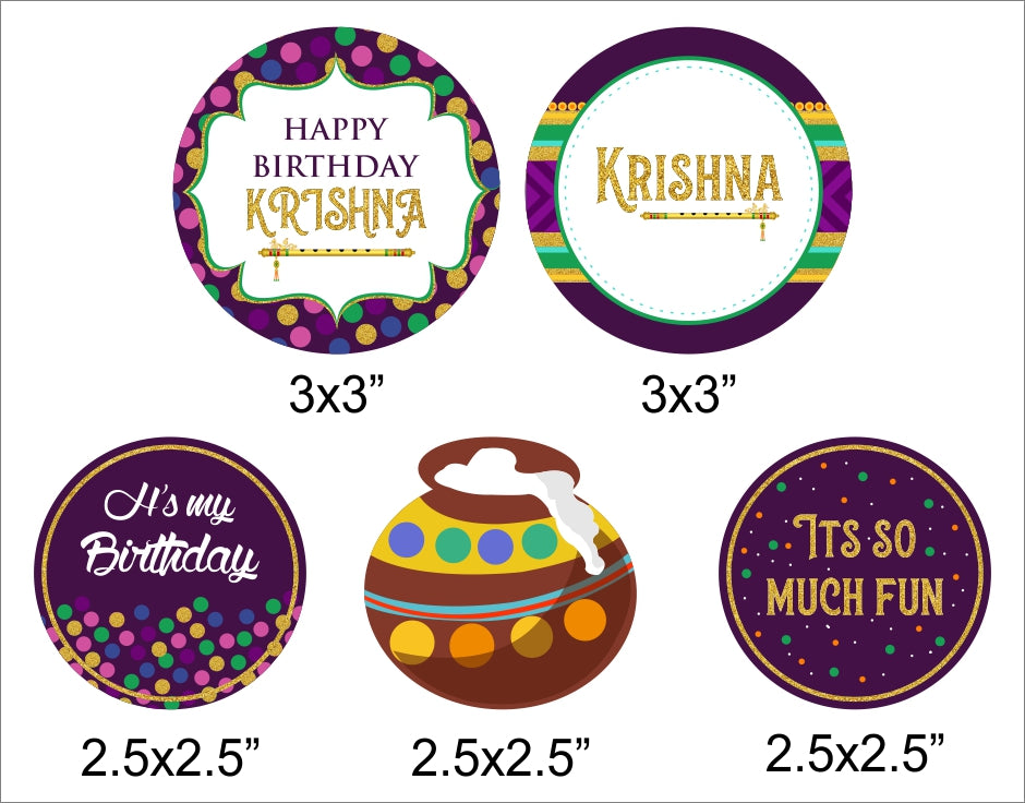 Little Krishna - Theme Cake Topper For Birthday Party