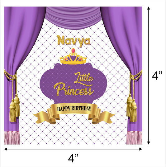 Personalize Princess Birthday Backdrop Banner