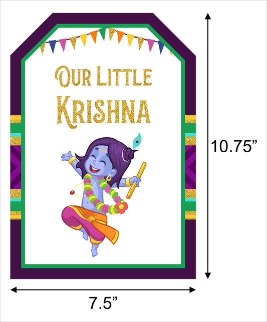 "Little Krishna Theme" - Banner For Wall Decoration, Cake Area, Entrance