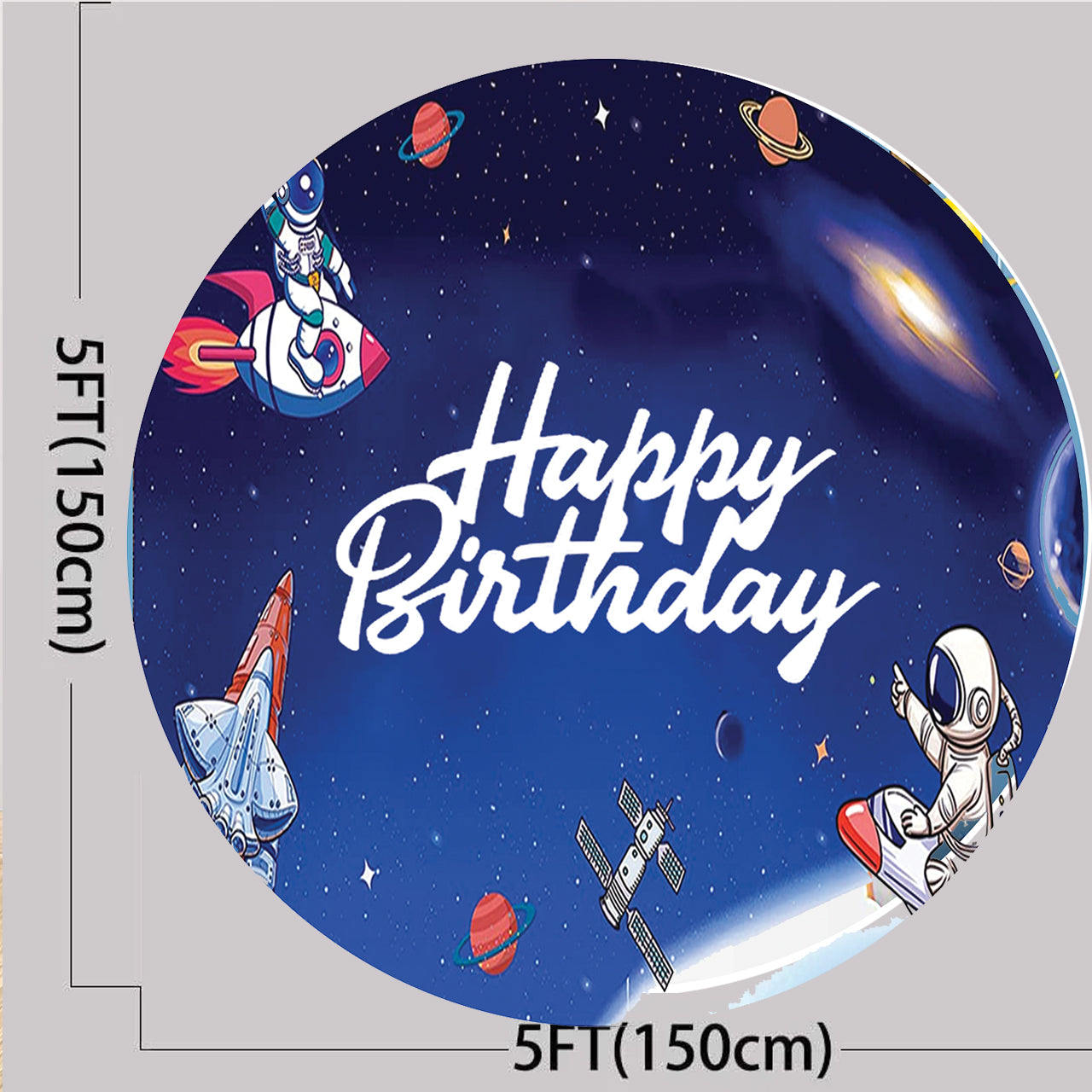 Space Theme Birthday Party Backdrop