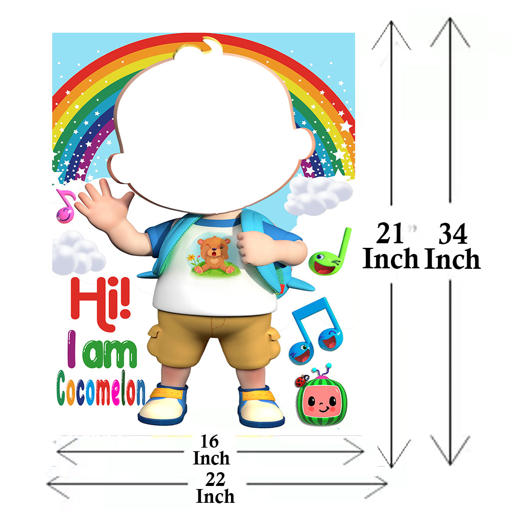 Cocomelon Theme Birthday Party Selfie Photo Booth Frame