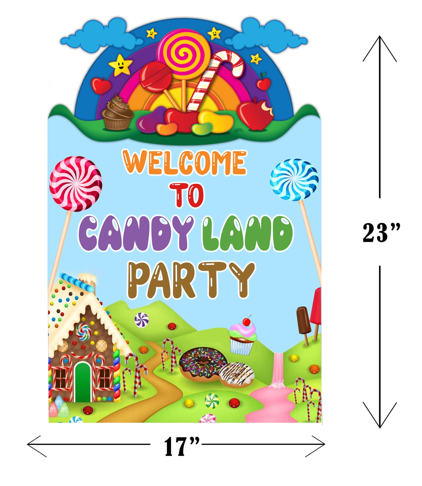 Candy Land Theme Birthday Party Welcome Board